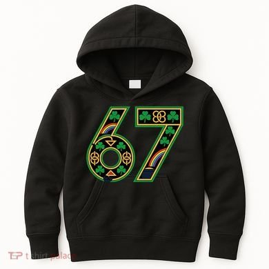 Celtic Graphic 67 Irish Clover Shamrock St Patricks Day Kids Hoodie