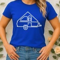 Camping Gift Aliner Travel Trailer Afunny Giftframe Camper Women's T-Shirt thumb 2