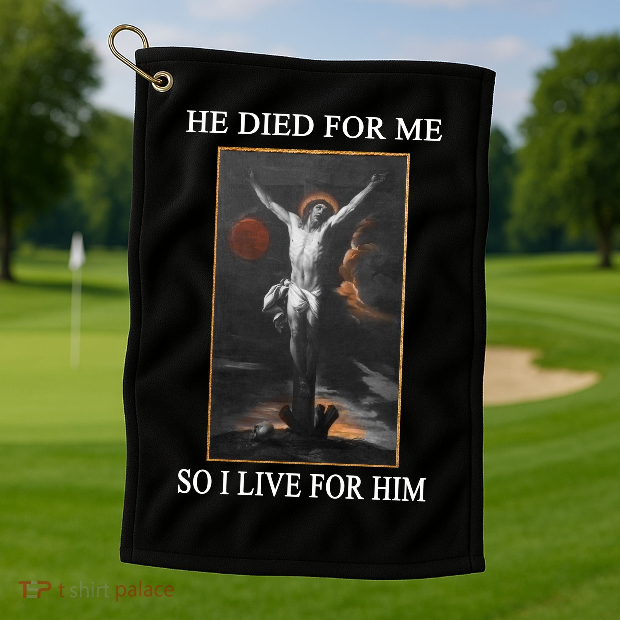 Christian Gospel And Bible Phrase For Our Lord Jesus Golf Towel