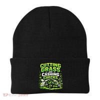 Cutting Grass And Cashing Checks Landscape Business Beanie thumb 0