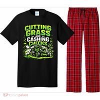 Cutting Grass And Cashing Checks Landscape Business Pajama Set thumb 0