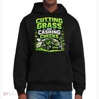 Cutting Grass And Cashing Checks Landscape Business District V.I.T. Heavyweight Hoodie thumb 0