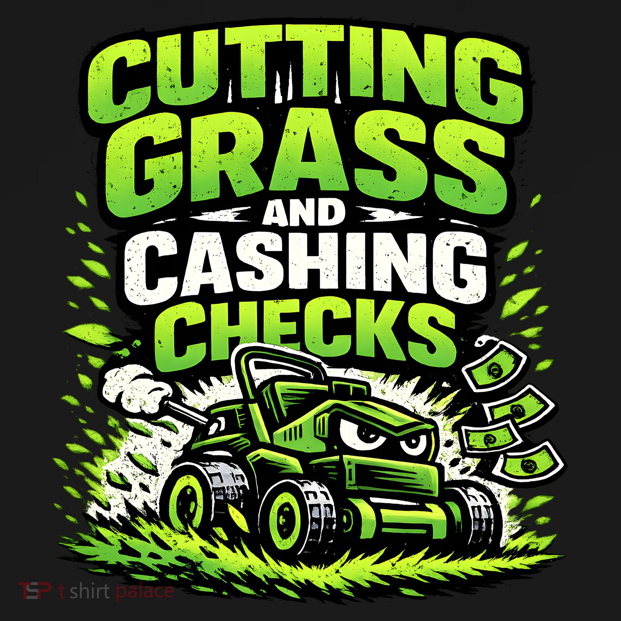 Cutting Grass And Cashing Checks Landscape Business Women's Hoodie