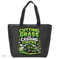 Cutting Grass And Cashing Checks Landscape Business Tote Bag thumb 0