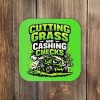 Cutting Grass And Cashing Checks Landscape Business Coaster thumb 0