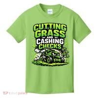 Cutting Grass And Cashing Checks Landscape Business Kids T-Shirt thumb 0