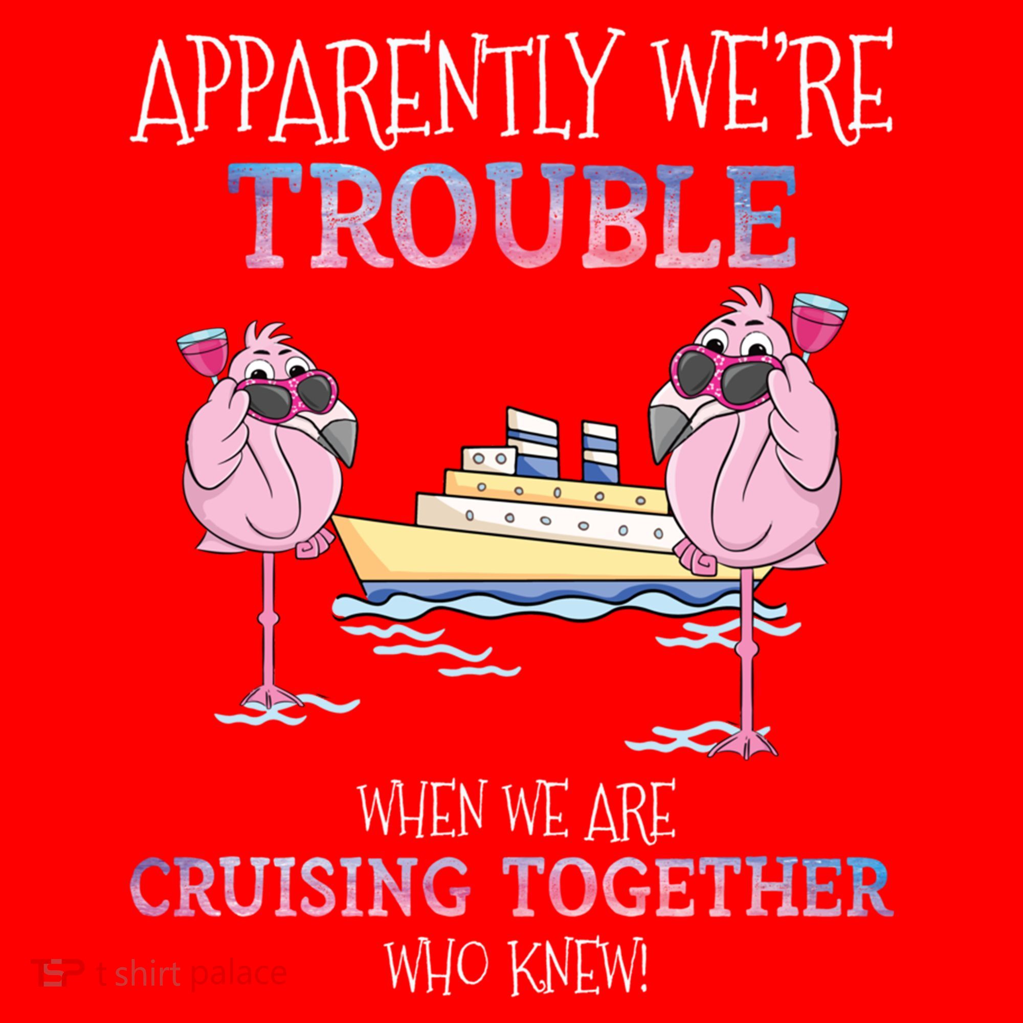 Cool Gift Apparently Were Trouble When We Are Cruising Together Cruise Gift Santa Hat