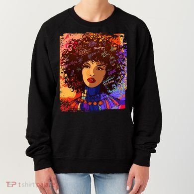 Coloful Graffiti Afro Woman Women's Sweatshirt