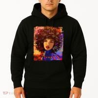 Coloful Graffiti Afro Woman Hoodie thumb 2