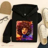 Coloful Graffiti Afro Woman Hoodie thumb 4