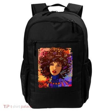 Coloful Graffiti Afro Woman Backpack