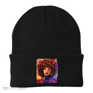 Coloful Graffiti Afro Woman Beanie