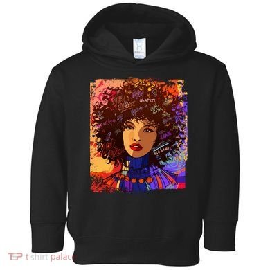 Coloful Graffiti Afro Woman Toddler Hoodie