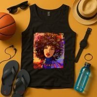 Coloful Graffiti Afro Woman Tank Top thumb 4