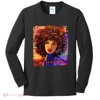 Coloful Graffiti Afro Woman Kids Long Sleeve Shirt thumb 0