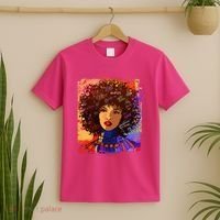 Coloful Graffiti Afro Woman T-Shirt thumb 2