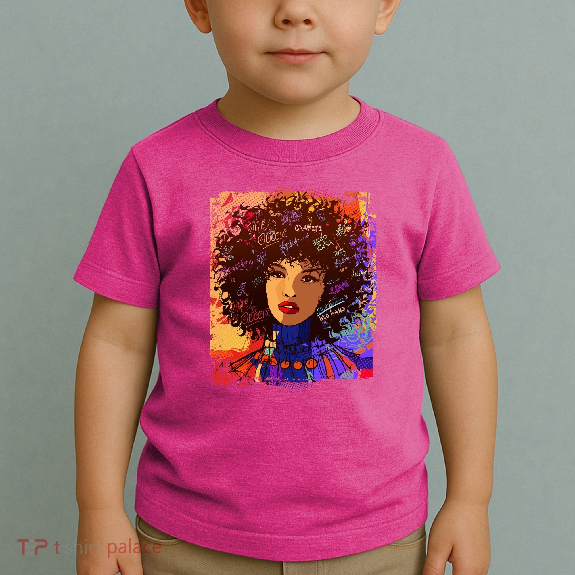 Coloful Graffiti Afro Woman Toddler T-Shirt