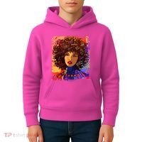 Coloful Graffiti Afro Woman Kids Hoodie thumb 4