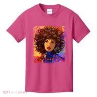 Coloful Graffiti Afro Woman Kids T-Shirt thumb 0