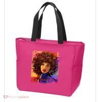Coloful Graffiti Afro Woman Tote Bag thumb 3