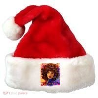 Coloful Graffiti Afro Woman Santa Hat thumb 0