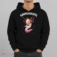 Cute Gaming Art For  Women  Video Game Axolotl Gamer Hoodie thumb 0