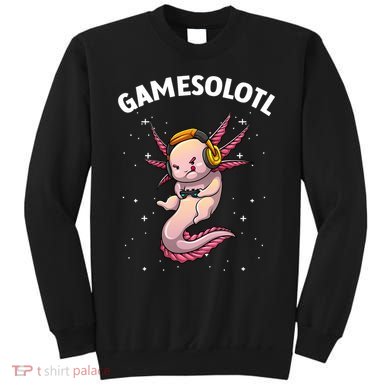 Cute Gaming Art For  Women  Video Game Axolotl Gamer Sweatshirt