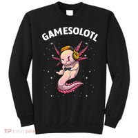 Cute Gaming Art For  Women  Video Game Axolotl Gamer Sweatshirt thumb 0
