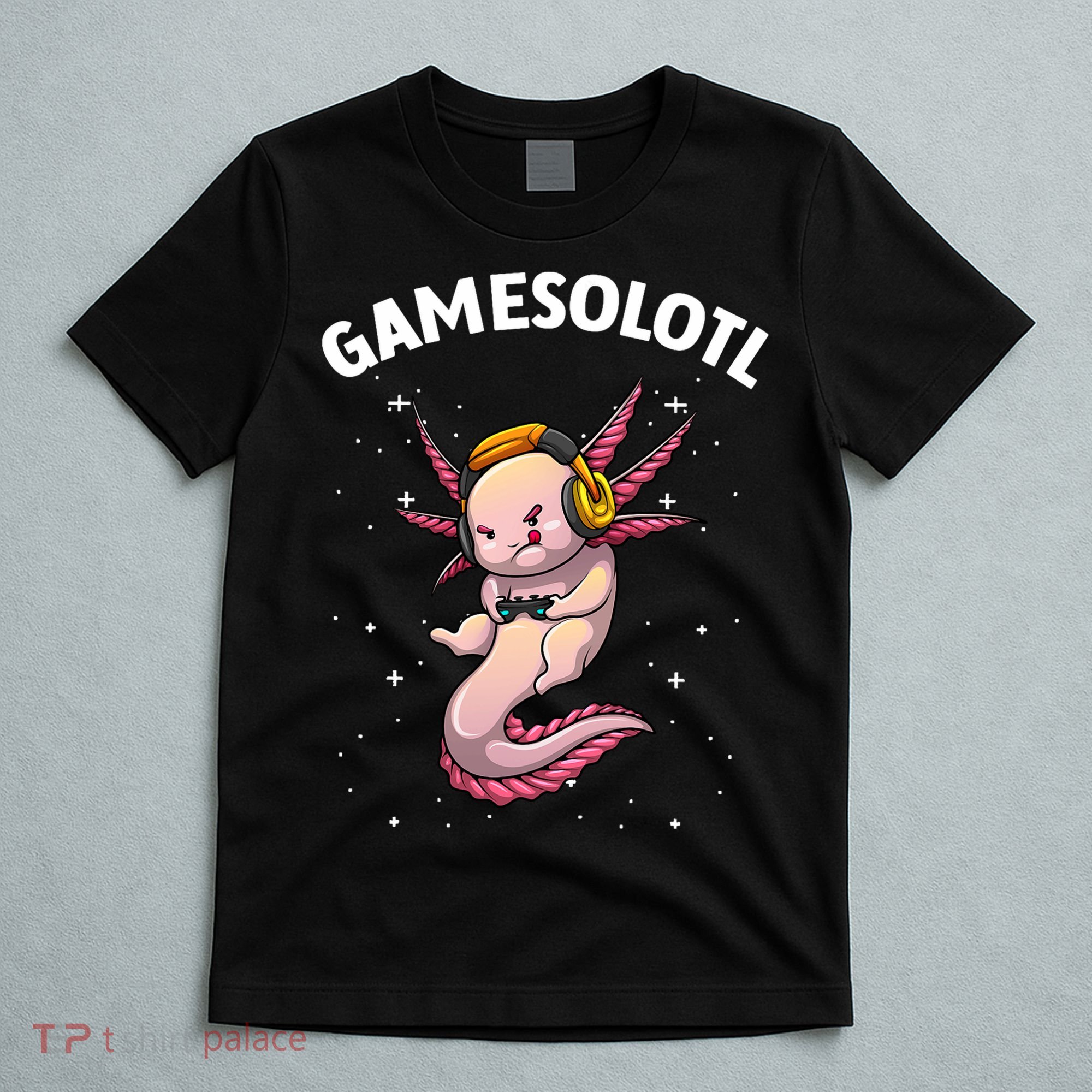 Cute Gaming Art For  Women  Video Game Axolotl Gamer T-Shirt