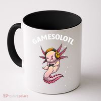 Cute Gaming Art For  Women  Video Game Axolotl Gamer Coffee Mug thumb 0