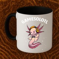 Cute Gaming Art For  Women  Video Game Axolotl Gamer Coffee Mug thumb 2