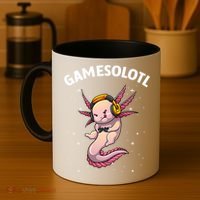 Cute Gaming Art For  Women  Video Game Axolotl Gamer Coffee Mug thumb 4