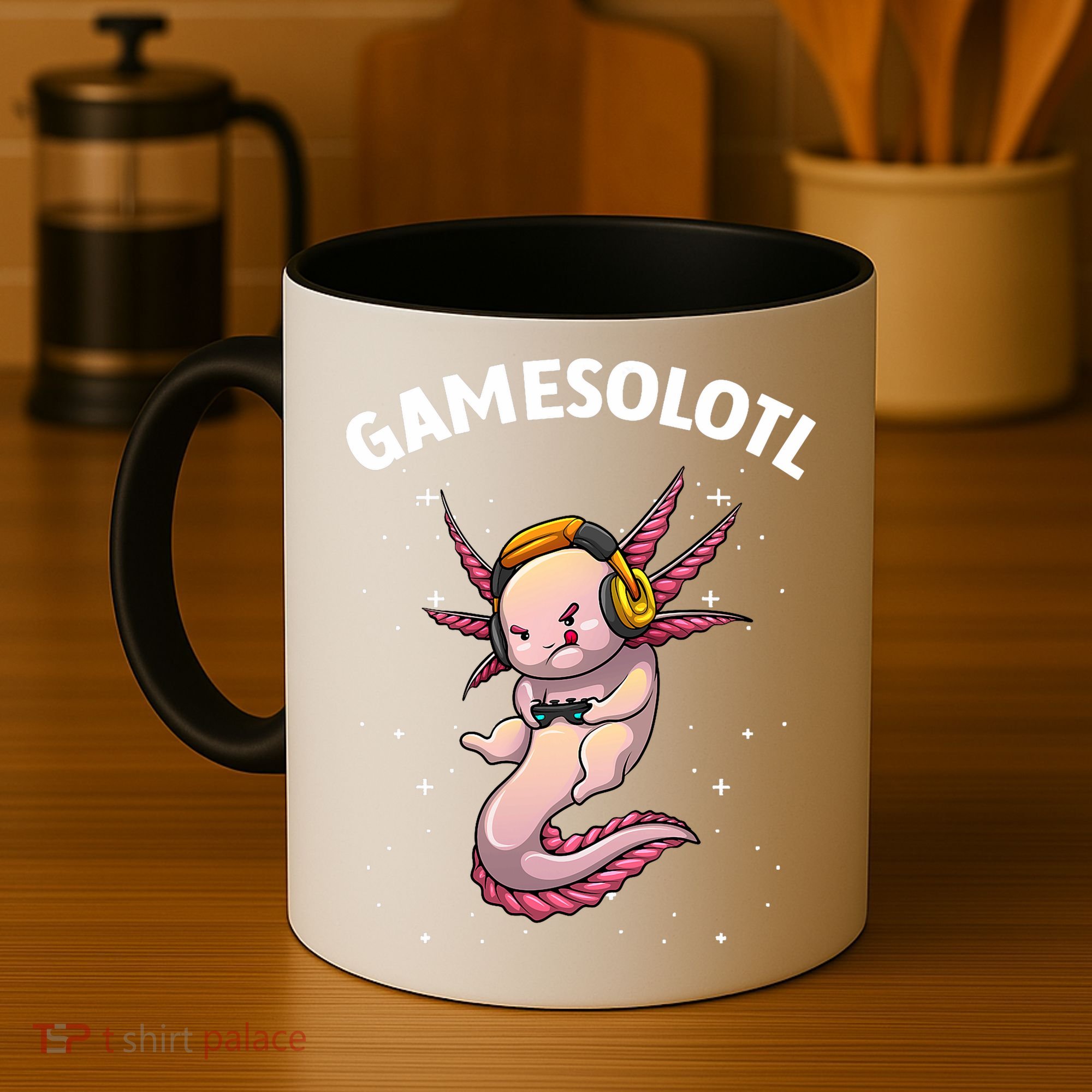 Cute Gaming Art For  Women  Video Game Axolotl Gamer Coffee Mug