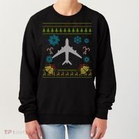 Christmas Gift Airplane Pilot Christmas Ugly Women's Sweatshirt thumb 0
