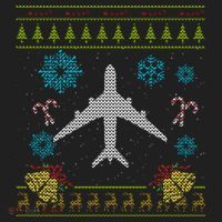Christmas Gift Airplane Pilot Christmas Ugly Women's Sweatshirt thumb 2