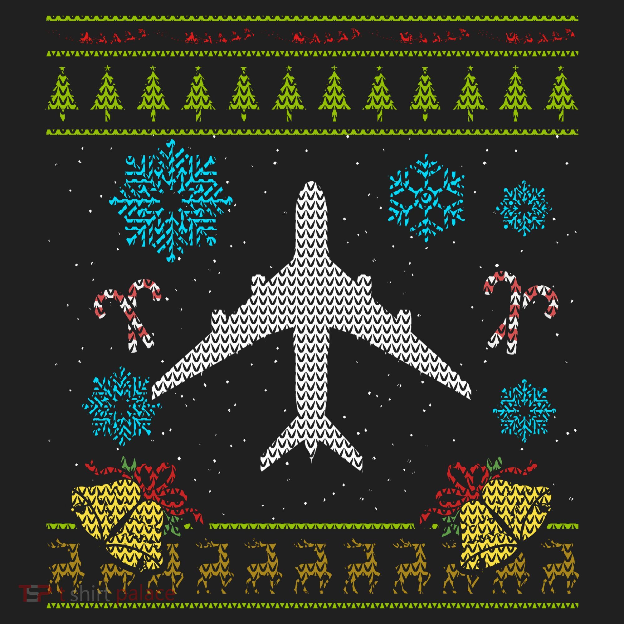 Christmas Gift Airplane Pilot Christmas Ugly Women's Sweatshirt