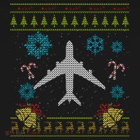 Christmas Gift Airplane Pilot Christmas Ugly Doggie Tank thumb 4