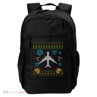 Christmas Gift Airplane Pilot Christmas Ugly Backpack