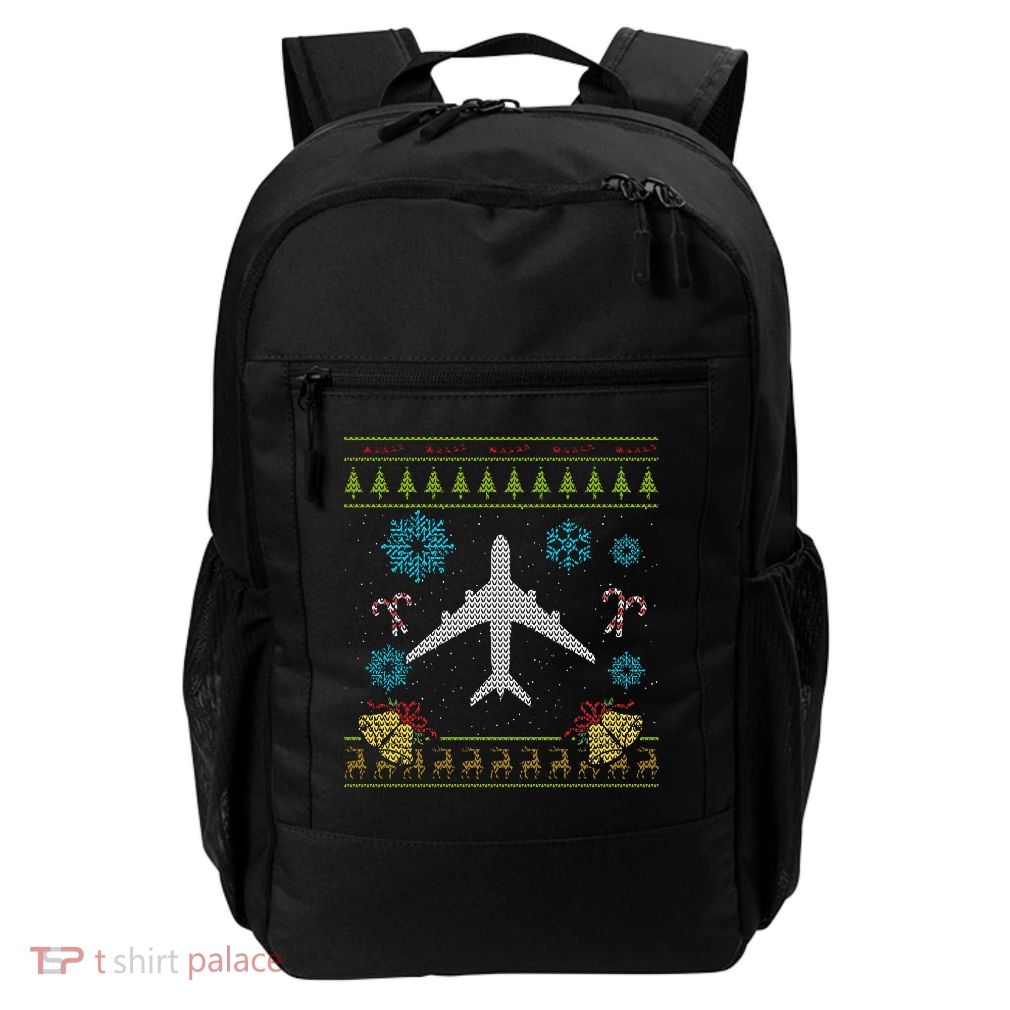 Christmas Gift Airplane Pilot Christmas Ugly Backpack