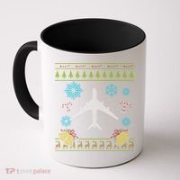 Christmas Gift Airplane Pilot Christmas Ugly Coffee Mug thumb 0