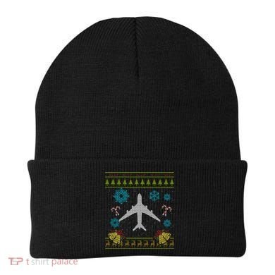 Christmas Gift Airplane Pilot Christmas Ugly Beanie
