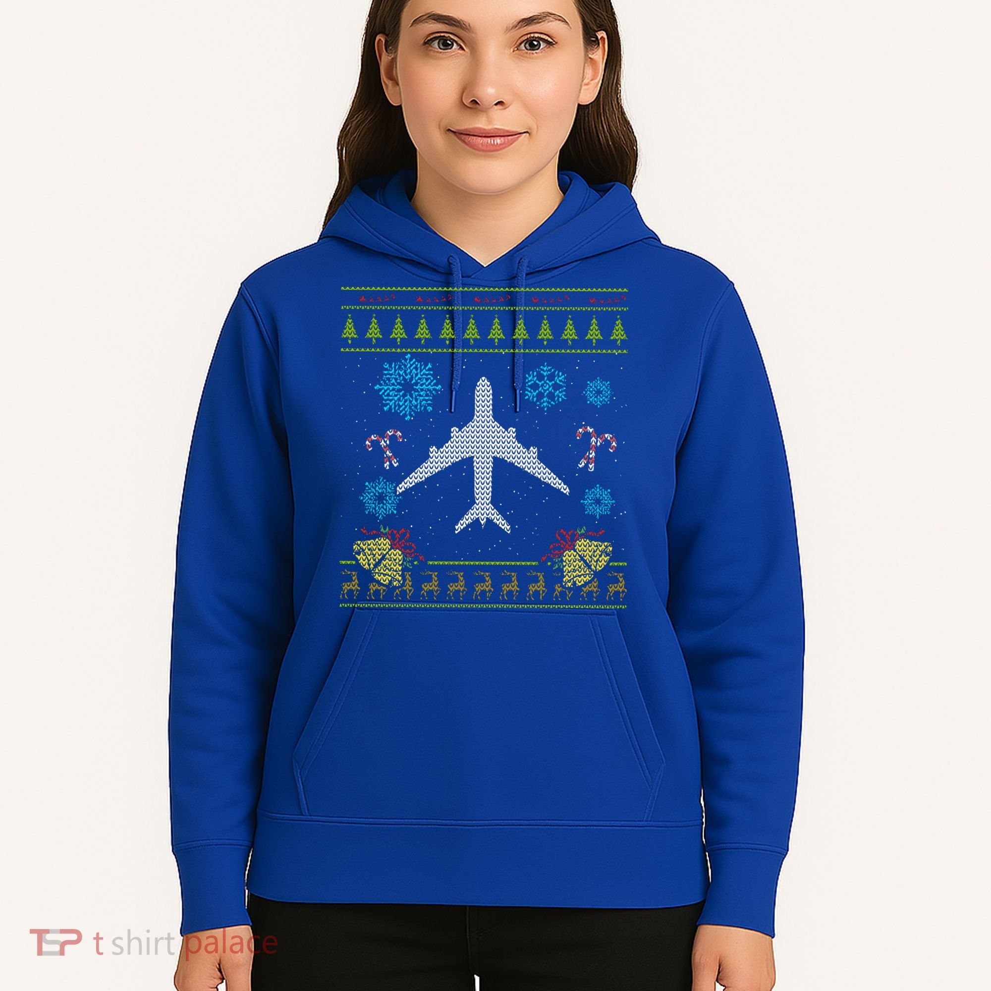 Christmas Gift Airplane Pilot Christmas Ugly Hoodie