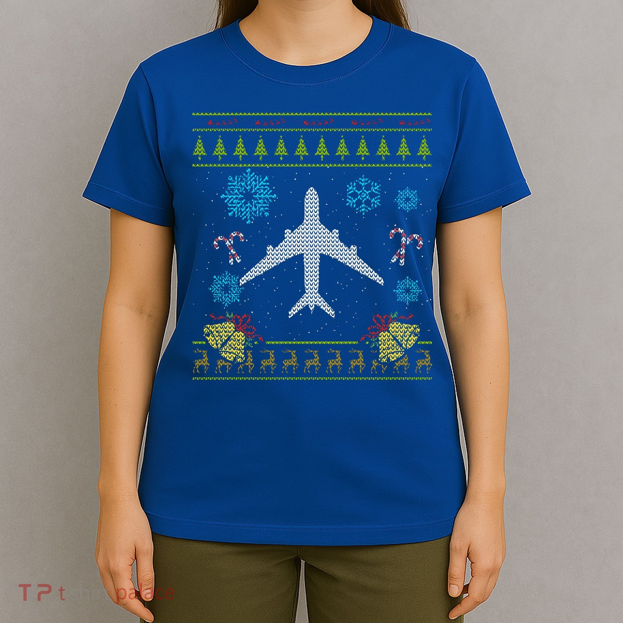 Christmas Gift Airplane Pilot Christmas Ugly T-Shirt