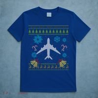 Christmas Gift Airplane Pilot Christmas Ugly T-Shirt thumb 5