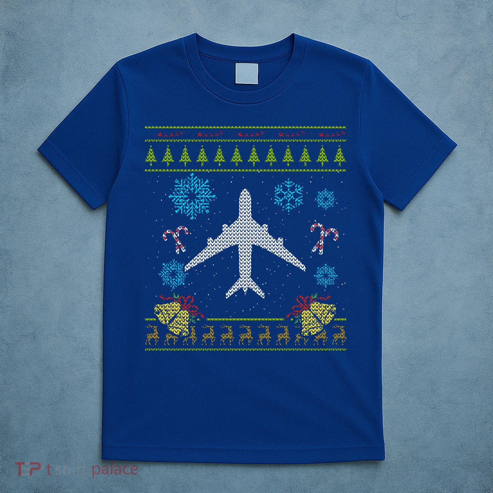 Christmas Gift Airplane Pilot Christmas Ugly T-Shirt