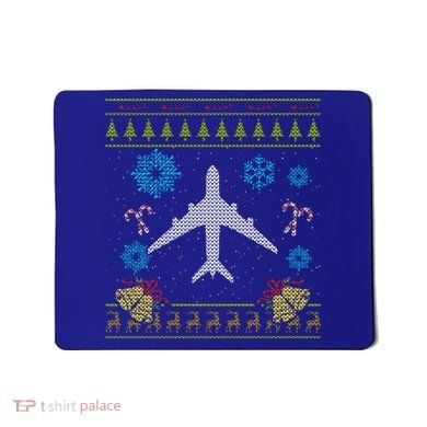 Christmas Gift Airplane Pilot Christmas Ugly Mousepad