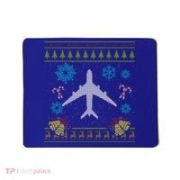 Christmas Gift Airplane Pilot Christmas Ugly Mousepad thumb 0