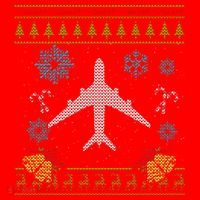 Christmas Gift Airplane Pilot Christmas Ugly Santa Hat thumb 1