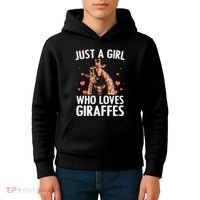 Cool Giraffe Africa Safari Zoo Animal Lovers Kids Hoodie thumb 4