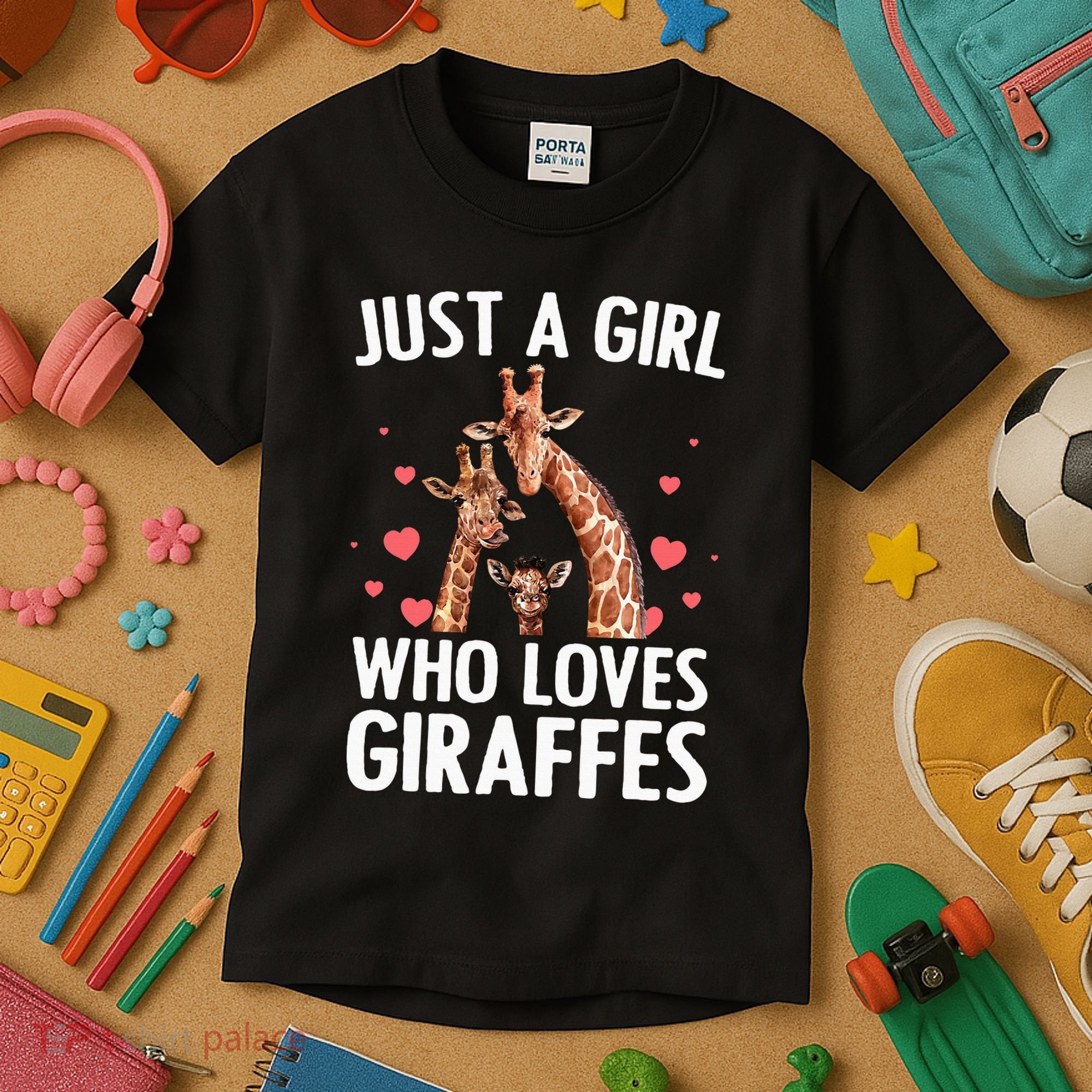 Cool Giraffe Africa Safari Zoo Animal Lovers Kids T-Shirt